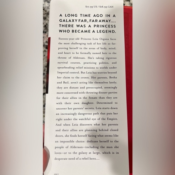 NEW!! Star Wars Kids Pre-teen Book Titled “Leia: Princess of Alderaan” - Picture 3 of 4